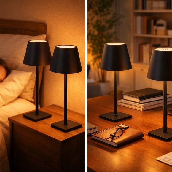 Cordless Rechargeable Set of 2 Table Lamps - Picture 7 of 9